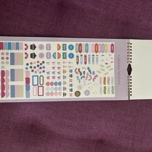 Life Planner 2026 wall calendar organizer with stickers used