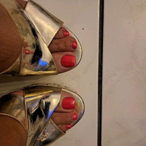 Mules platform Fred like new, gold color, size 36