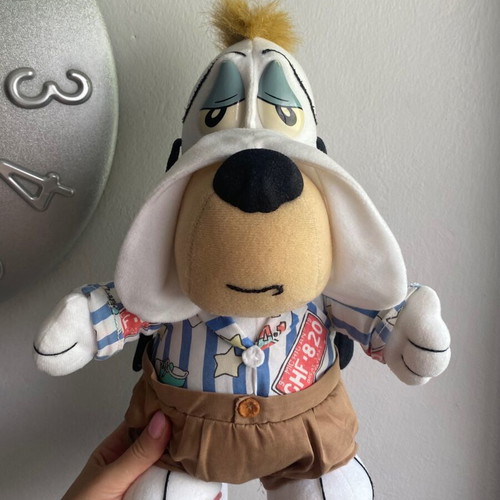 Droopy Dog plush toy 1990s used, vintage condition, 30 cm