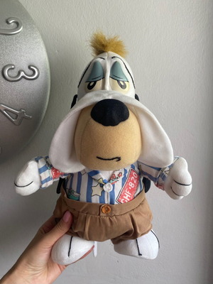 Droopy Dog plush toy 1990s used, vintage condition, 30 cm