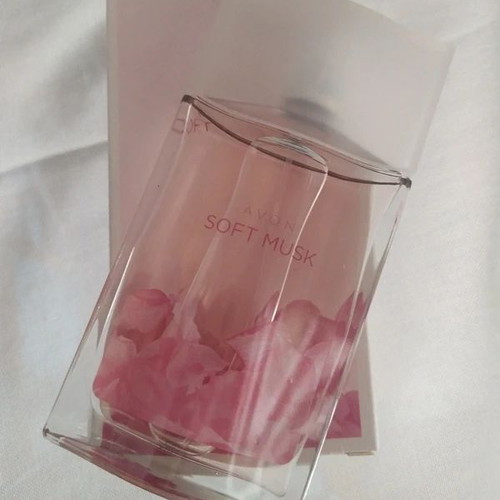 Avon Soft Musk 50ml EDT women's care set and hyaluronic acid mask new