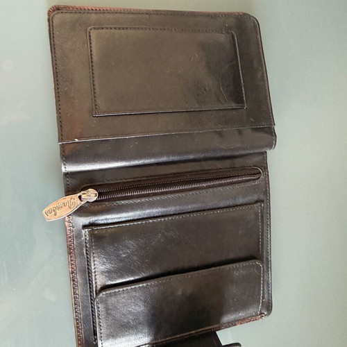 Bambas Art handmade leather wallet like new with Geisha Samurai design