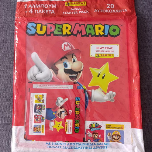 Super Mario Panini Sticker Album new, sealed with most stickers