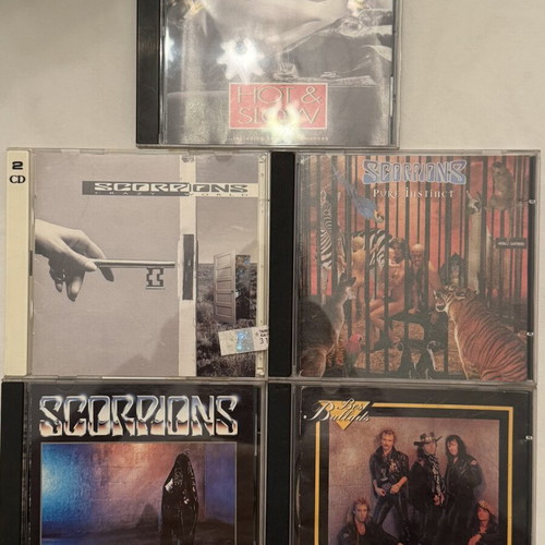 Scorpions 5 CD collection like new, original hard rock albums
