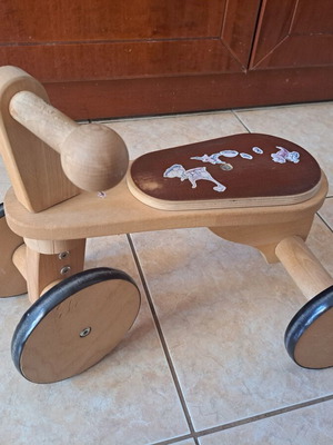 First Woody Bike playtive classic wooden four-wheel balance bike