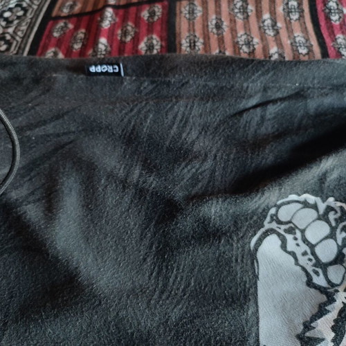 Cropp Bear with Headphones graphic T-shirt, black and grey