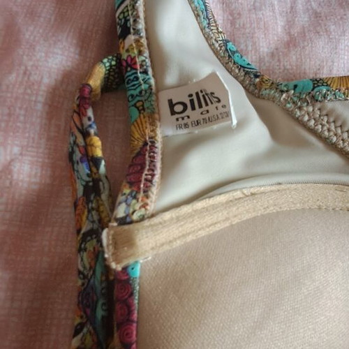 One-piece swimsuit Bilitis like new, paisley print, size EU 70C