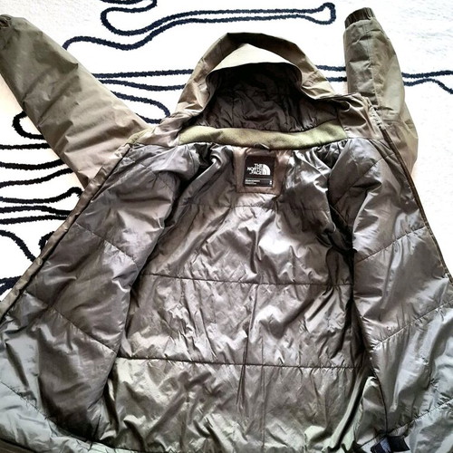 North Face jacket thick lining like new, size Medium, brown and green