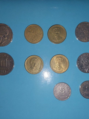 Greek coins used, pack of 15 drachmas