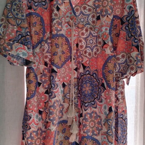 Kimono with patterns like new, multicolored, size XL