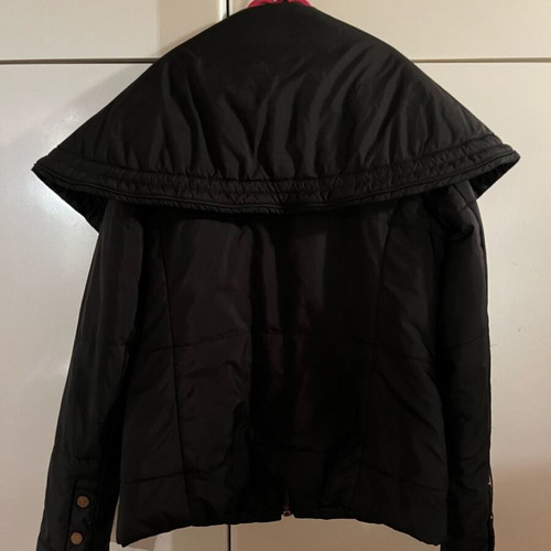 Juicy Couture black polyester coat with gold details used, size M
