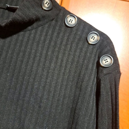 Paranoia black turtleneck sweater with shoulder buttons like new, One Size