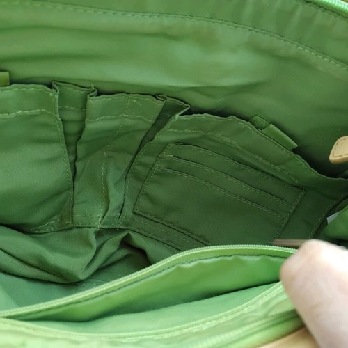Esprit handbag like new, mint color, satin fabric