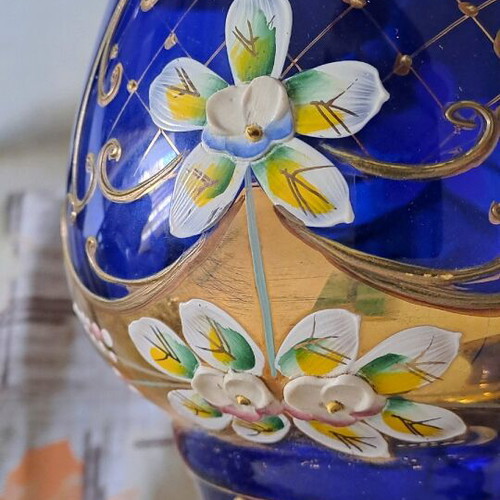 Glass vases Czech origin like new, set of two