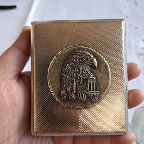 Eagle Truck Vintage Collectible Cigarette Case used metal 1970s