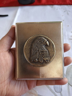 Eagle Truck Vintage Collectible Cigarette Case used metal 1970s