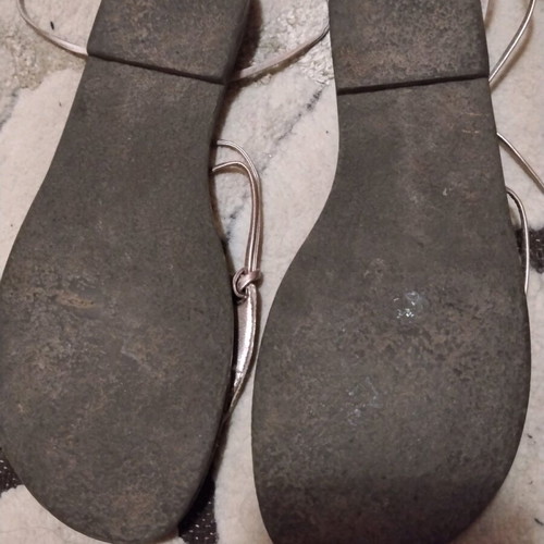 Boho Lace-up Sandals "nappy's" like new with ethnic details brown and gold