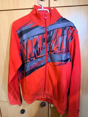 Nike Air jacket like new, orange and black, size M