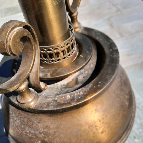 Vintage Brass Table Lamp / Lantern (Without Shade)