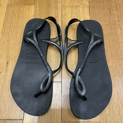 Havaianas Luna sandals black, like new, size 38-39