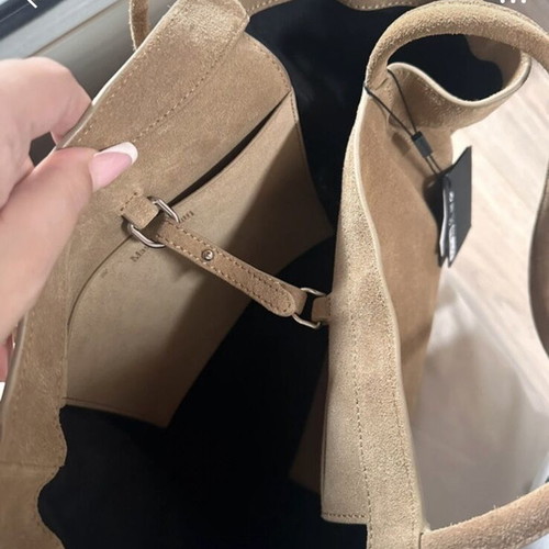 Massimo Dutti shoulder bag new, brown suede leather