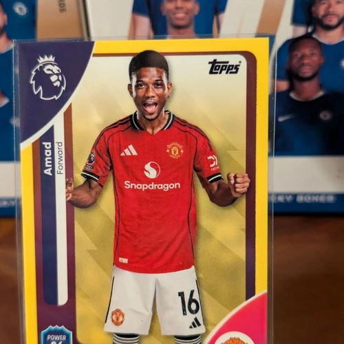 Amad Diallo Yellow Border Topps Premier League debut 2025-26 like new