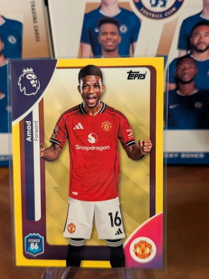 Amad Diallo Yellow Border Topps Premier League debut 2025-26 like new