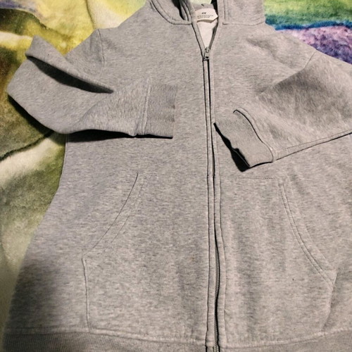H&M sweatshirt jacket for boys used, grey, sizes 146-152 cm