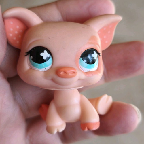 Littlest Pet Shop Pink Pig 622 used collectible figure Hasbro