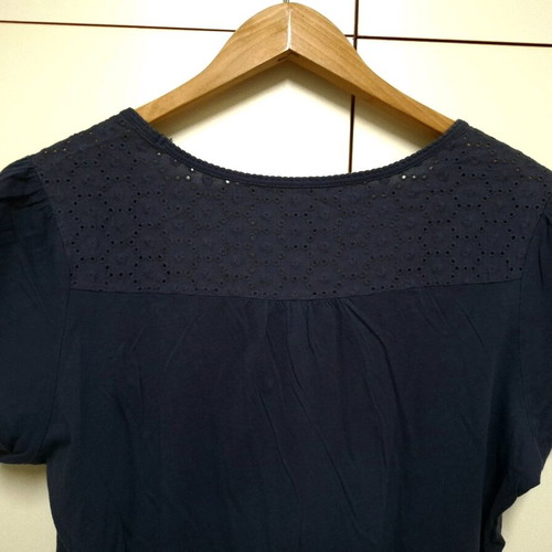 Marks & Spencer cotton short-sleeve top like new, blue, size UK 16