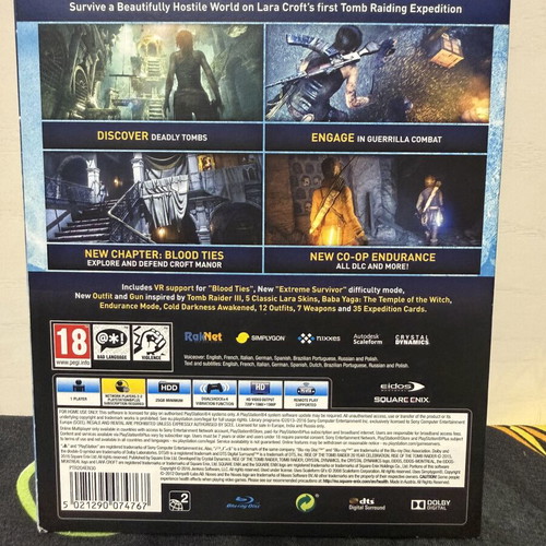 Rise of the Tomb Raider 20 Year Celebration PS4 game like new