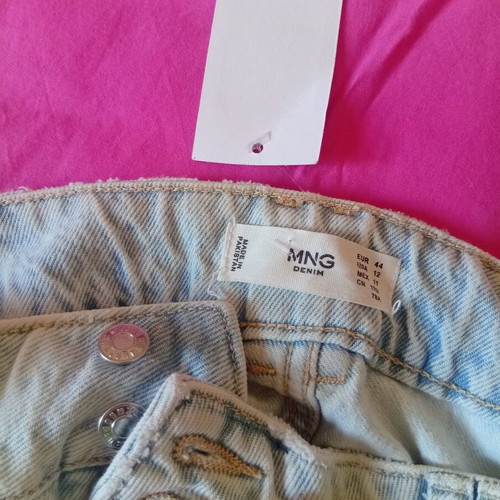 Mango Cropped Jeans new, size 44, bleached denim