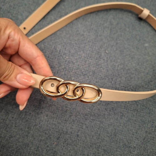 Women's belt, beige, adjustable