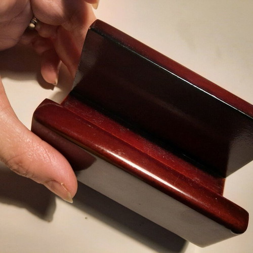Wooden office card holder like new with small scratches
