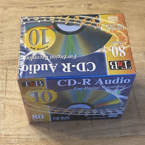 T'nB CD-R Audio pack of 10 sealed, 80 min capacity