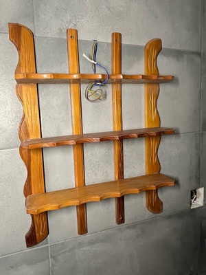 Wooden wall shelf like new for decorations and spices