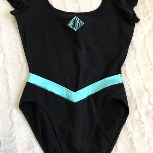 Gilda Marx Kalifornia Body bodysuit like new, black with turquoise