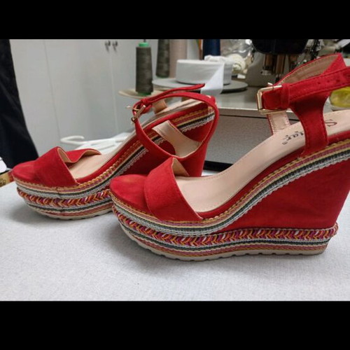 Seastar platform sandals like new, red, size 38