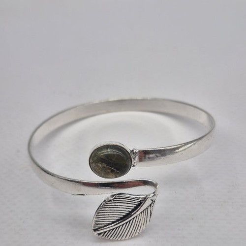 Labradorite Crystal Bracelet Silver Plated New