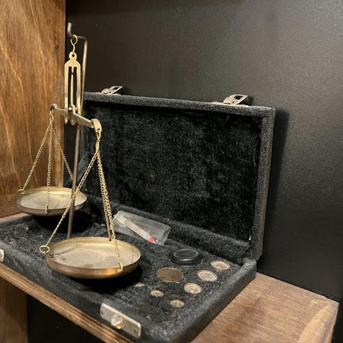 Pharmacist scale used with original box vintage