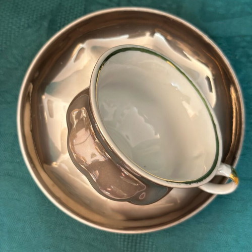 Korosten Russian Coffee Set Rainbow New Fine Porcelain