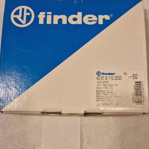 Finder Relay 40.61.9.110.0000 sealed box of 50, 110V DC, 16A