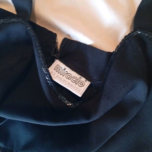 Black mini dress like new with sequins, size M