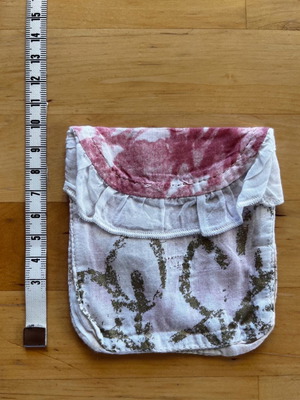 Cotton fabric pouch for jewelry or small items