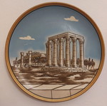 Vintage διακοσμητικό πιάτο με Ακρόπολη και Παρθενώνα, σαν καινούργιο