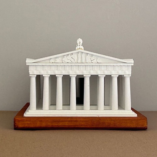 Model of the Parthenon like new, porcelain on wood