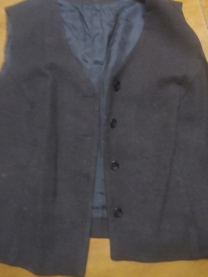 Vintage wool vest almost new brown, size L