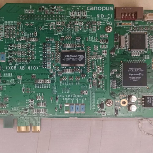 Canopus NHX-E2 video capture card used, PCI express