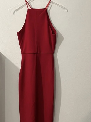 Mind Matter midi dress red like new with small slit