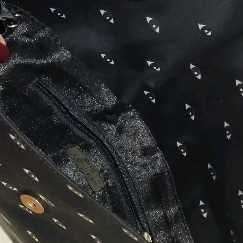Achilleas Accessories clutch bag like new, dark blue with eye pattern